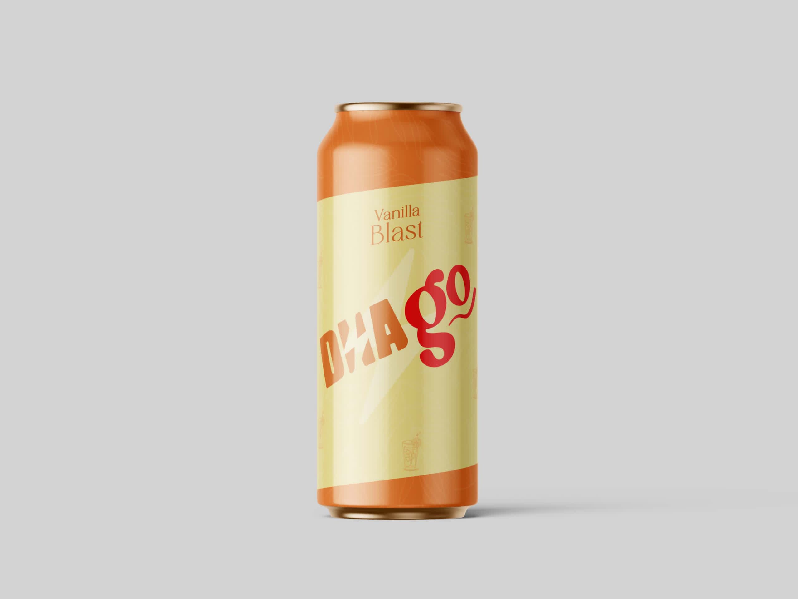 A can of Chango orange-flavored drink.